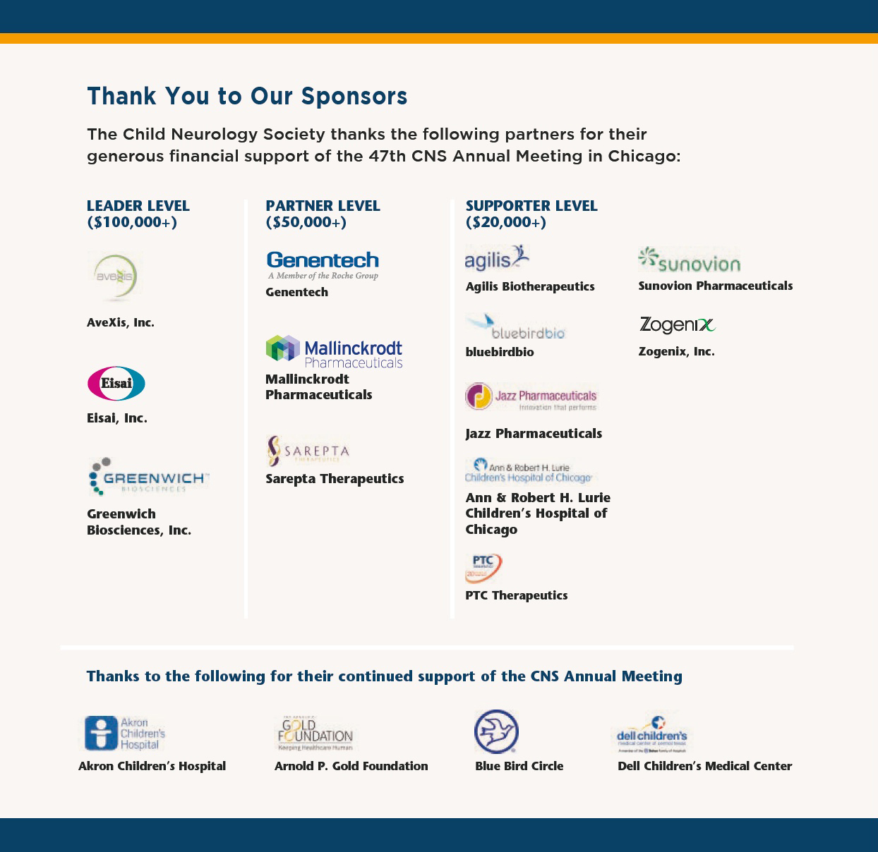 47th Annual Meeting Sponors