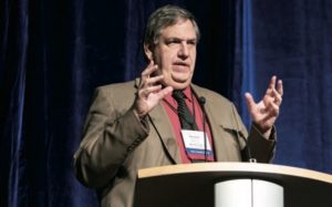 “In his element”: delivering lecture on pediatric migraine at 2016 Presidential Symposium