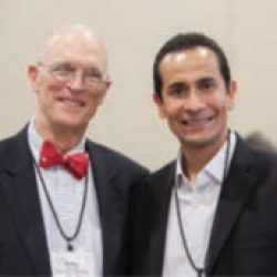 International Affairs Committee member Ken Holden (l) and Chair, Jorge Vidaurre (r); have been actively involved in several Central and South American projects and conferences, cultivating invaluable relationships with child neurologists to the south.