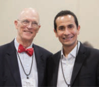International Affairs Committee member Ken Holden (l) and Chair, Jorge Vidaurre (r); have been actively involved in several Central and South American projects and conferences, cultivating invaluable relationships with child neurologists to the south.